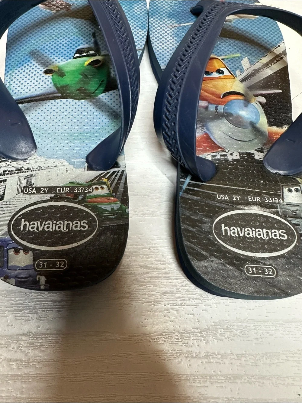 Havaianas Blue Graphic Flip Flops